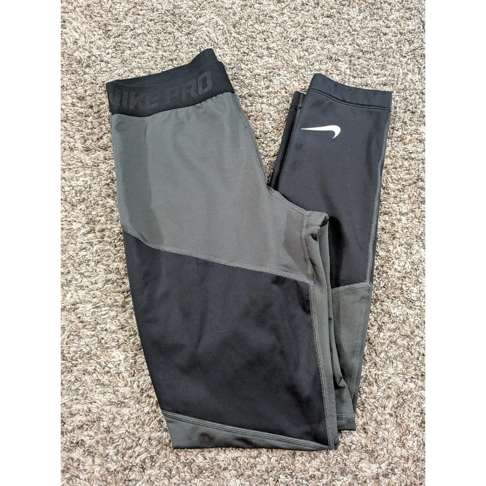 Nike Pro Hyperwarm Women's Tights‎ Pants Black Gray Medium 583164-060